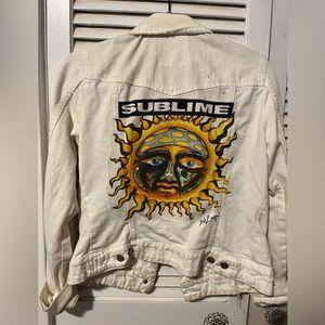 One of a kind sublime white denim jacket